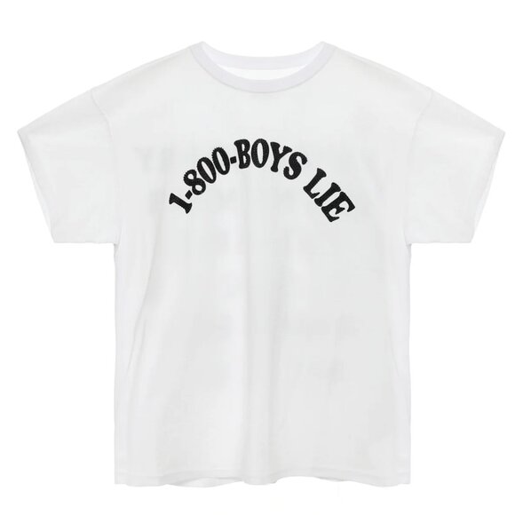 Boys Lie White 1-800 Revamped Boyfriend Tee - Picture 3 of 4